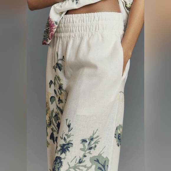 Anthropologie Sumerset Floral Pull-on Cropped Special Edition Pants, XL - Picture 10 of 11
